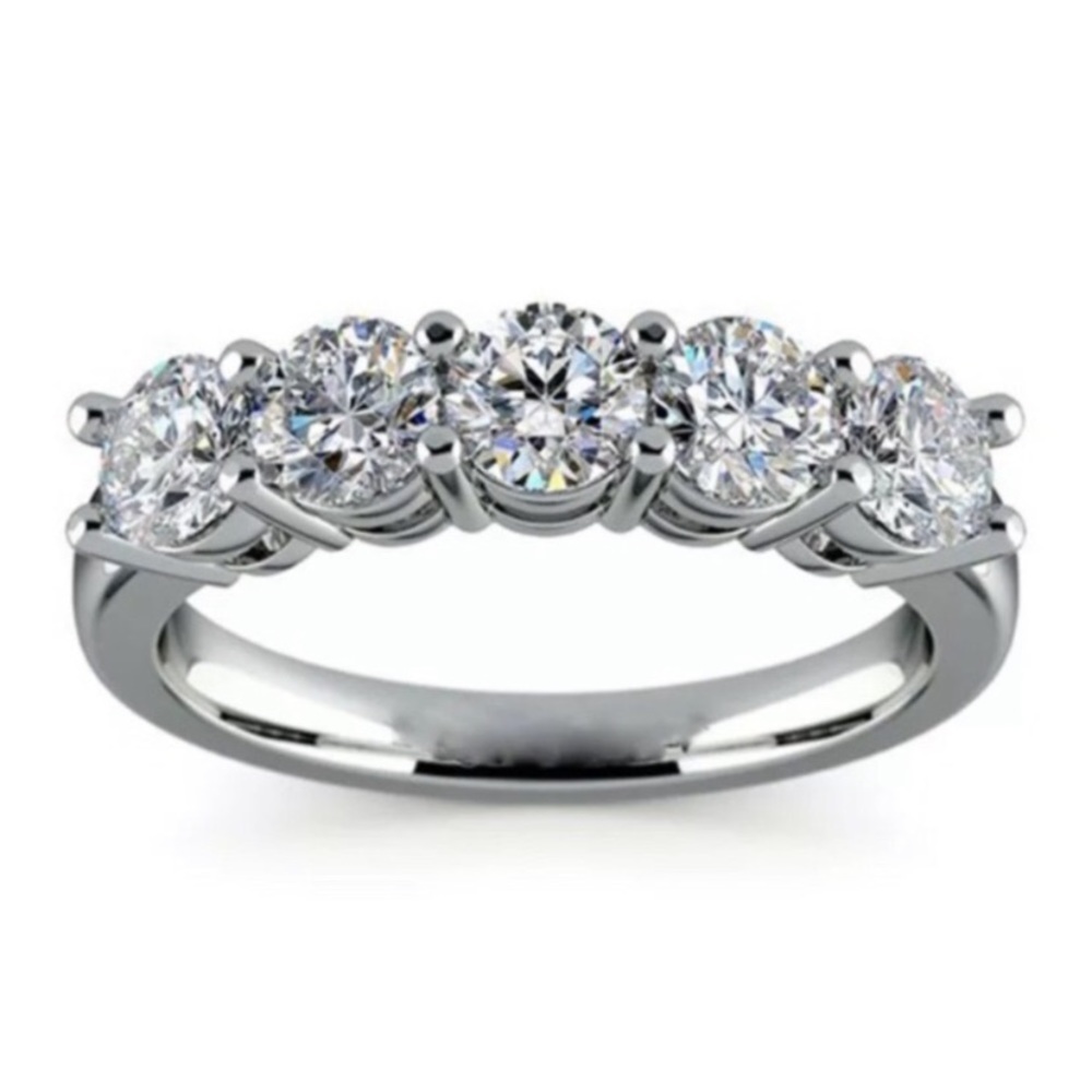 Princess Cut White Sapphire 925 Silver Ring